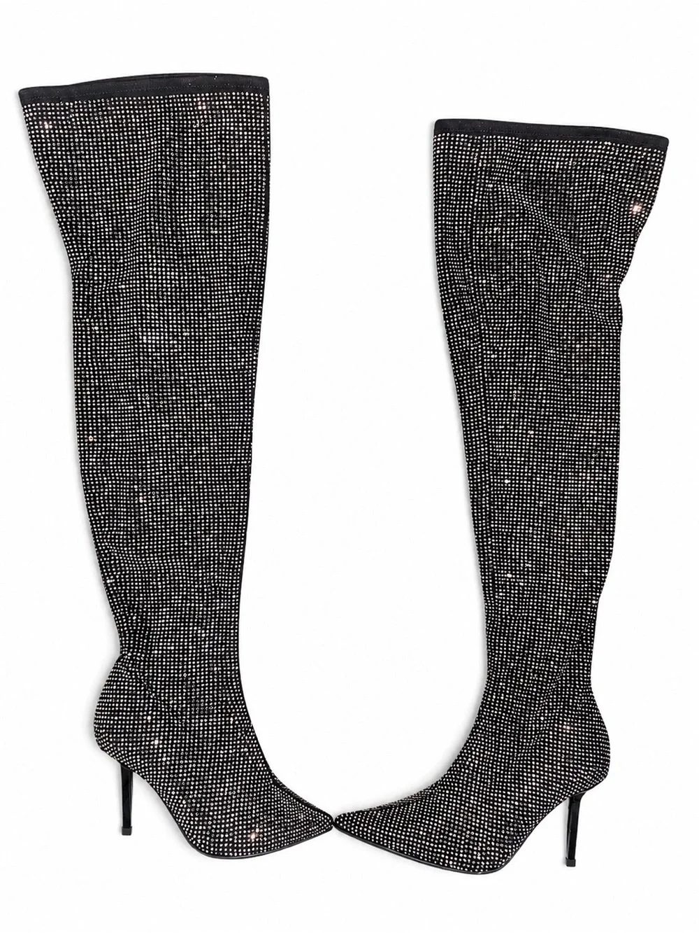 AQ Nicki Rhinestone 25” Over the Knee Stiletto Boots Women’s 7.5M